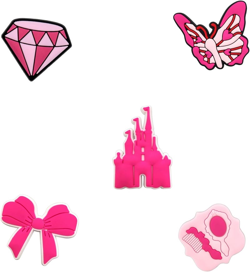 BULKITEM 25 Pcs Gamer, Summer, Nurse, Pink, Hunting, Black,USA american flag crocs,Shoe Charms, Cute Shoe Accessories Gifts Charms for Teens Kids Adults - Image 5